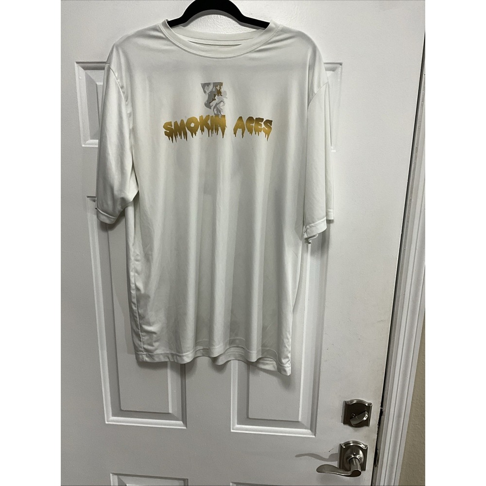 Smokin Aces Trust The Process Lucky 7 White Party Shirt Men's XL